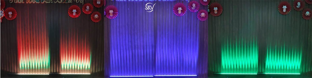 Hiệu ứng Đèn Led Pixel Bar YR-LB0340T chiếu lên tường