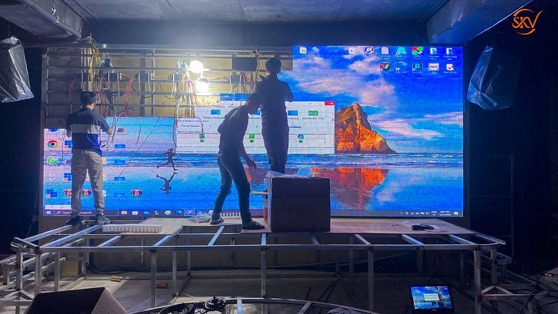 Mua màn hình led tại Hà Nội ở đâu uy tín? Lắp đặt màn hình led P5 Indoor Tại Nhà Hàng Hoài Đức Hà Nội 3