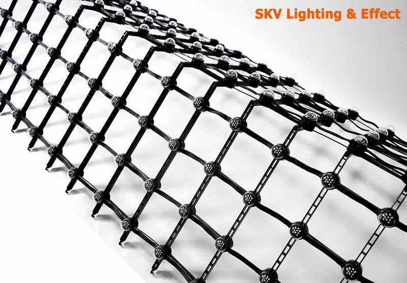 Phân Loại Màn Hình LED Lưới đang có hiện nay Màn hình LED lưới dạng dây cáp (Flexible Mesh LED)