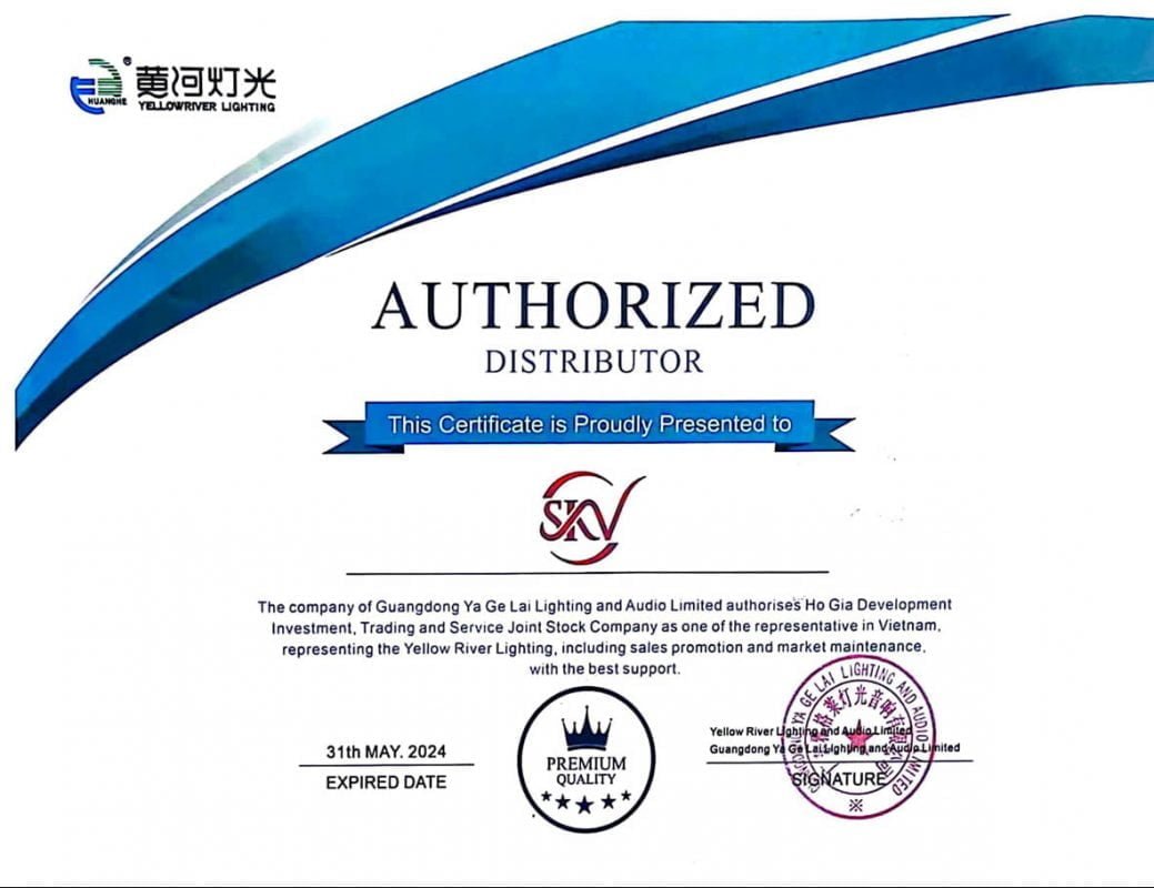 chứng nhận hợp tác SKV và Yellow River