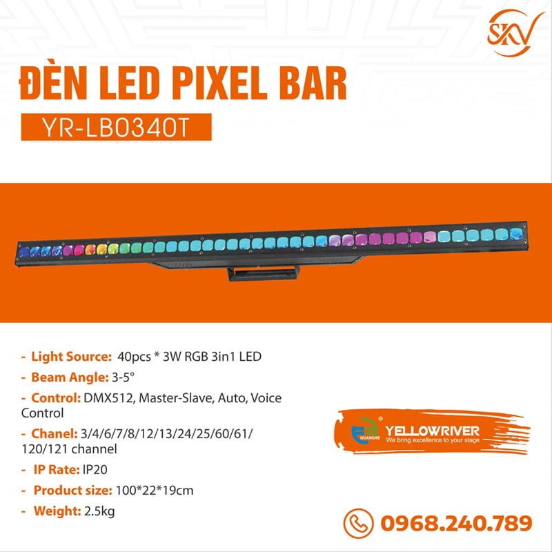 Đèn Led Pxiel Bar YR-LB0340T YellowRiver 1