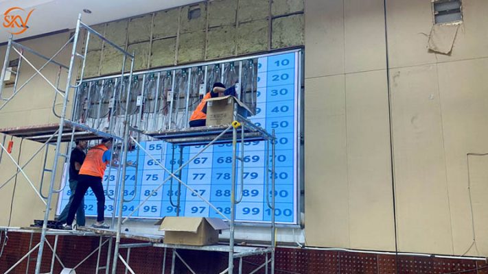 SKV lighting thi công lắp đặt màn hình led ở học viên quốc phòng 5