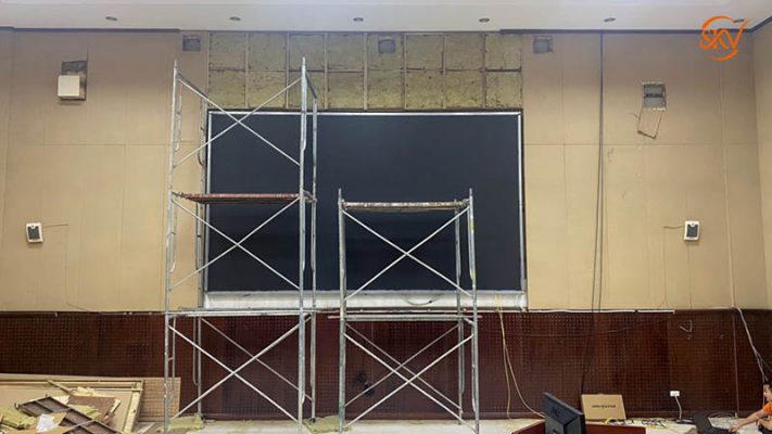 SKV lighting thi công lắp đặt màn hình led ở học viên quốc phòng 8