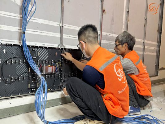 SKV Thi Công Màn Hình LED P1.538 Indoor Tại Tràng Tiền Plaza, Hà Nội Thi công lắp đặt màn hình led P1.538 tại tràng tiền Plaza