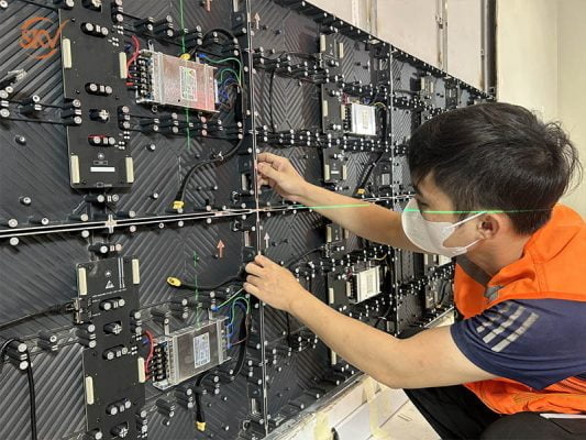 SKV Thi Công Màn Hình LED P1.538 Indoor Tại Tràng Tiền Plaza, Hà Nội Thi công lắp đặt màn hình led P1.538 tại tràng tiền Plaza