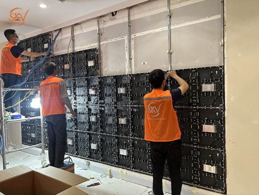 SKV Thi Công Màn Hình LED P1.538 Indoor Tại Tràng Tiền Plaza, Hà Nội Thi công lắp đặt màn hình led P1.538 tại tràng tiền Plaza