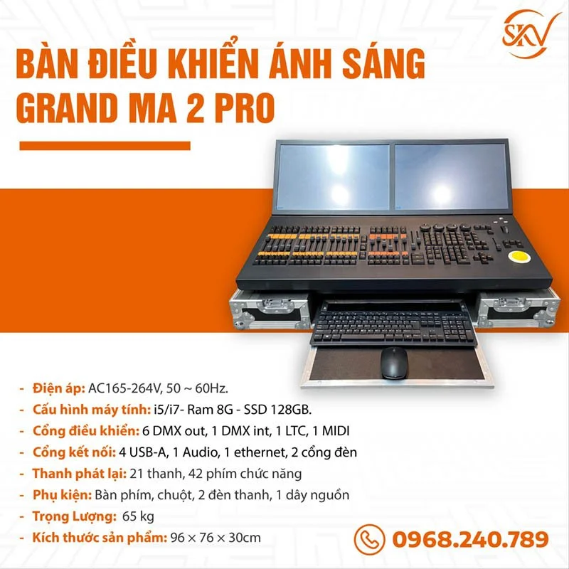 Bàn Điều Khiển Ánh Sáng Grand Ma 2 Pro 12