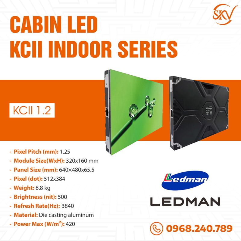 Cabin Led Ledman KCII P1.2 indoor chính hãng 1