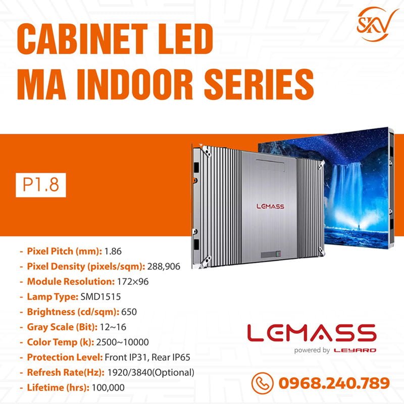 Cabin led Lemass MA P1.8 indoor chính hãng