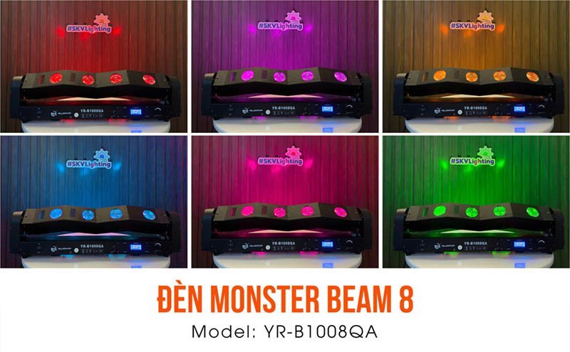 Đèn Monster Beam 8x10w 4in1 RGBW (YellowRiver YR-1008QA )