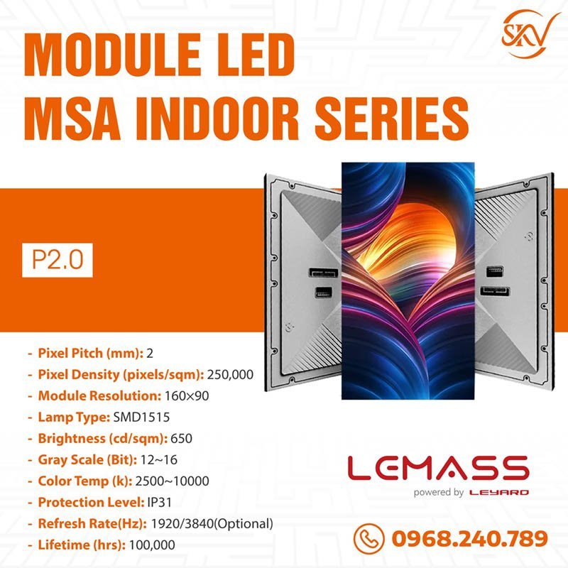 Module Led Lemass MSA P2 Indoor cao cấp