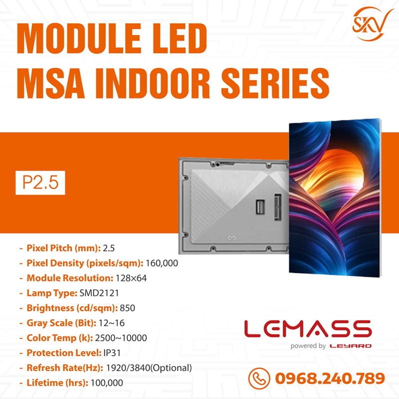 Module Led Lemass MSA P2.5 Indoor trong nhà