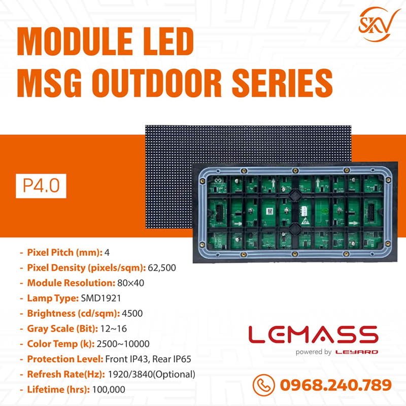 Module Led Lemass MSG P4 Outdoor