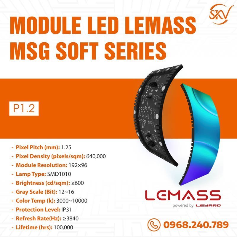 Module Led Lemass MSG Soft P1.2 Indoor chính hãng