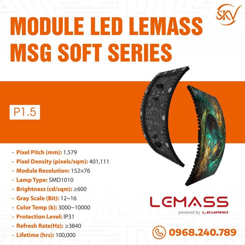 Module Led Lemass MSG Soft P1.5 Indoor chính hãng