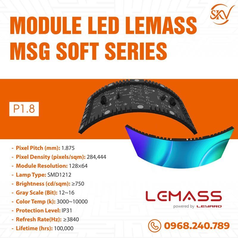 Module Led Lemass MSG Soft P1.8 Indoor chính hãng