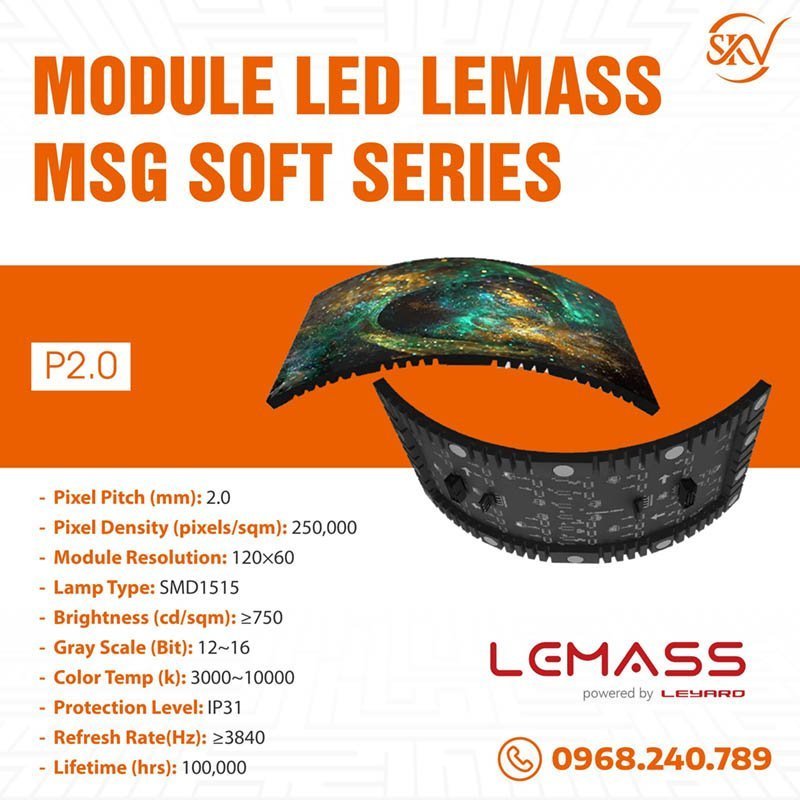 Module Led Lemass MSG Soft P2 Indoor chính hãng