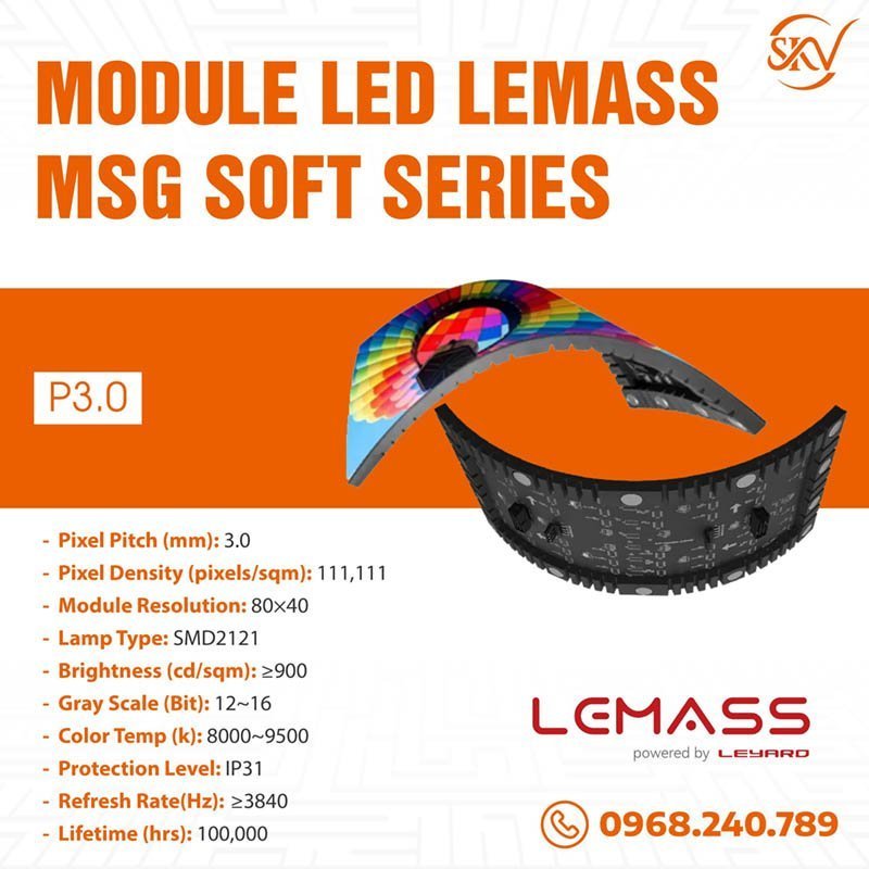 Module Led Lemass MSG Soft P3 Indoor chính hãng