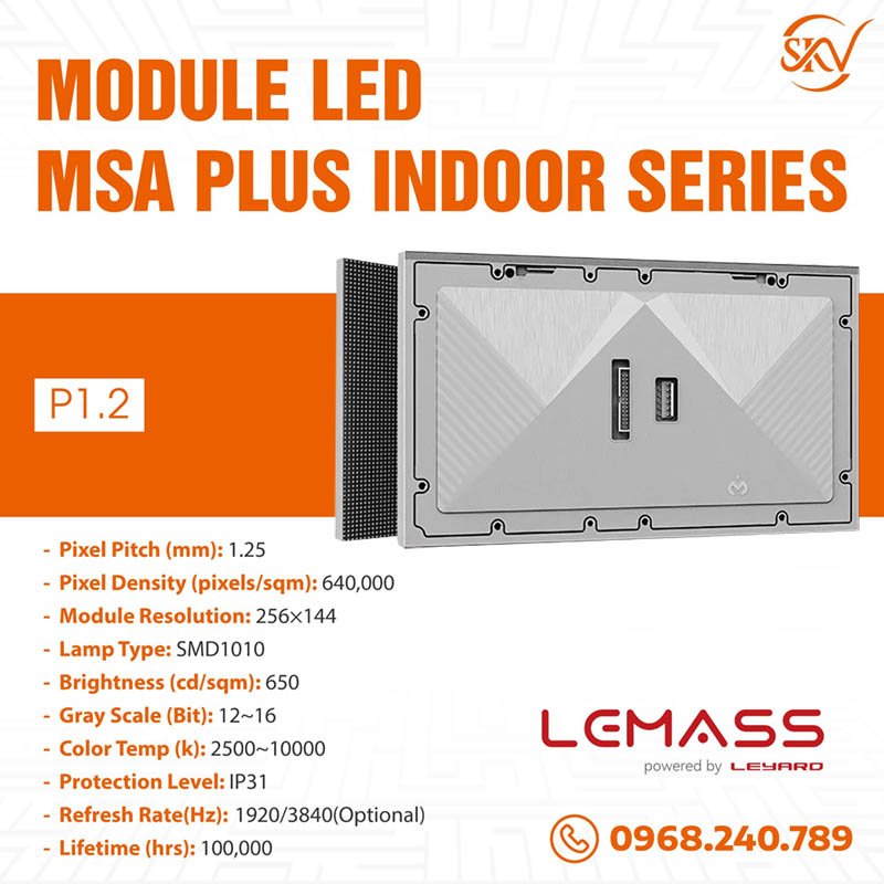 sản phẩm Module Led Lemass MSA P1.2 Plus Indoor 4