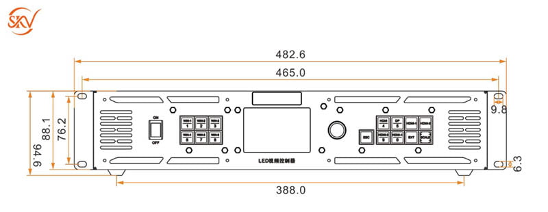 Kích Thước Novastar Vc16